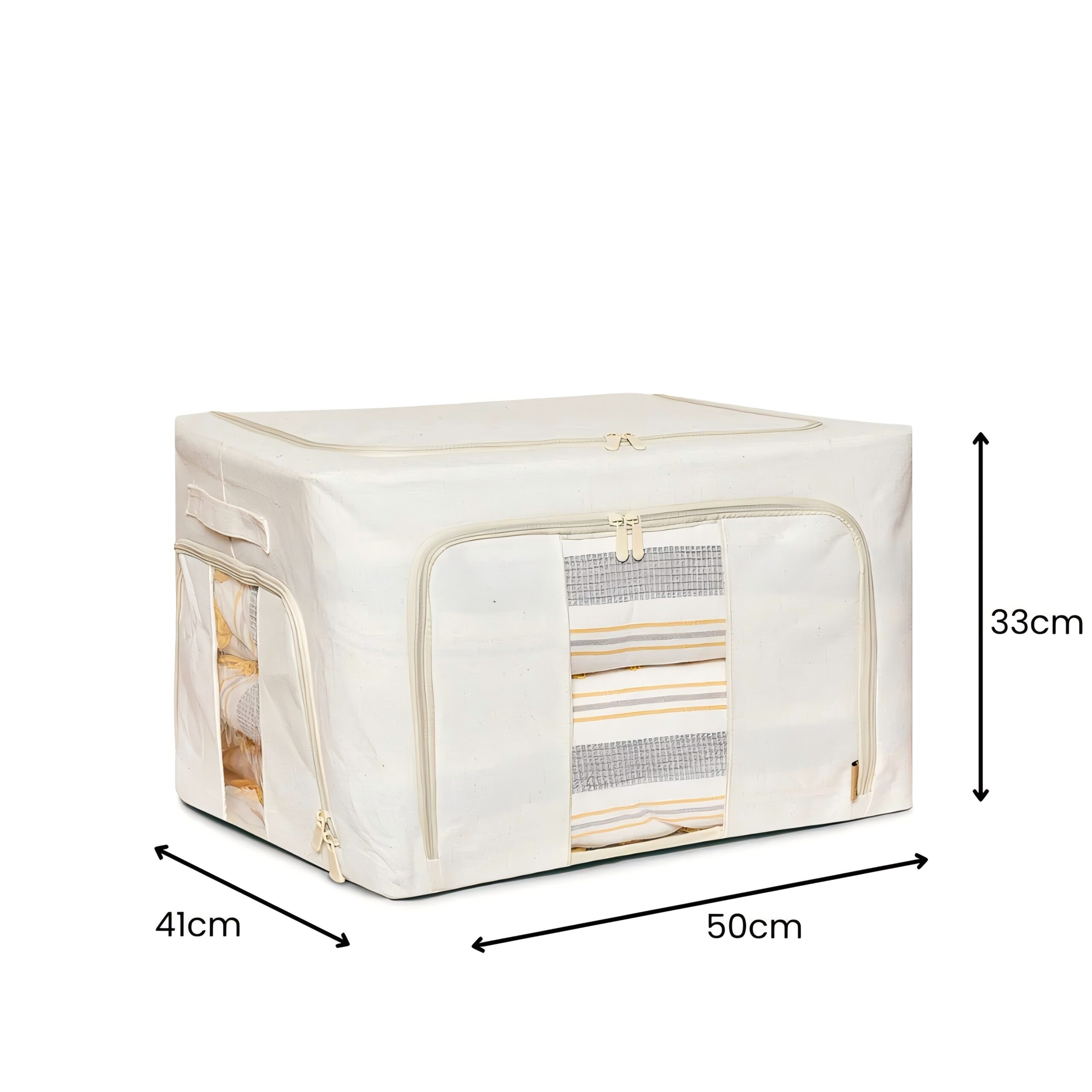 Collapsible Linen Storage Box - Beige - Image 2