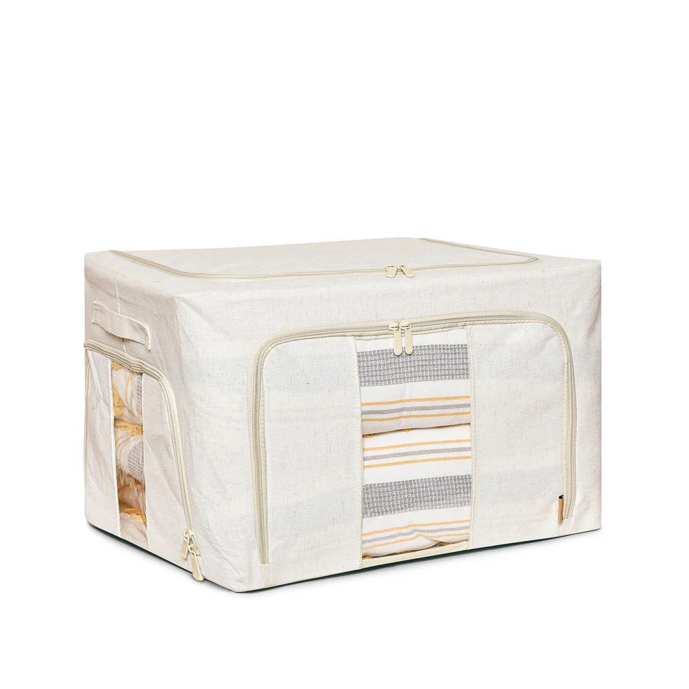 Collapsible Linen Storage Box - Beige