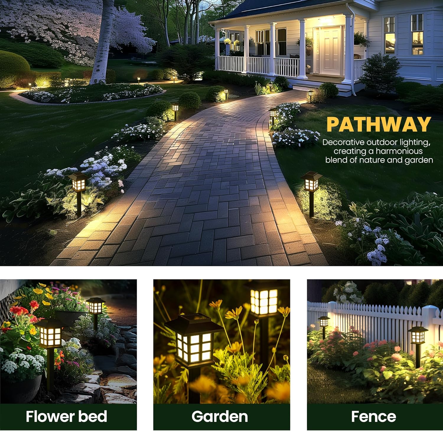 Solar Pathway Lights (Warm White) - 4 Pack - Image 10