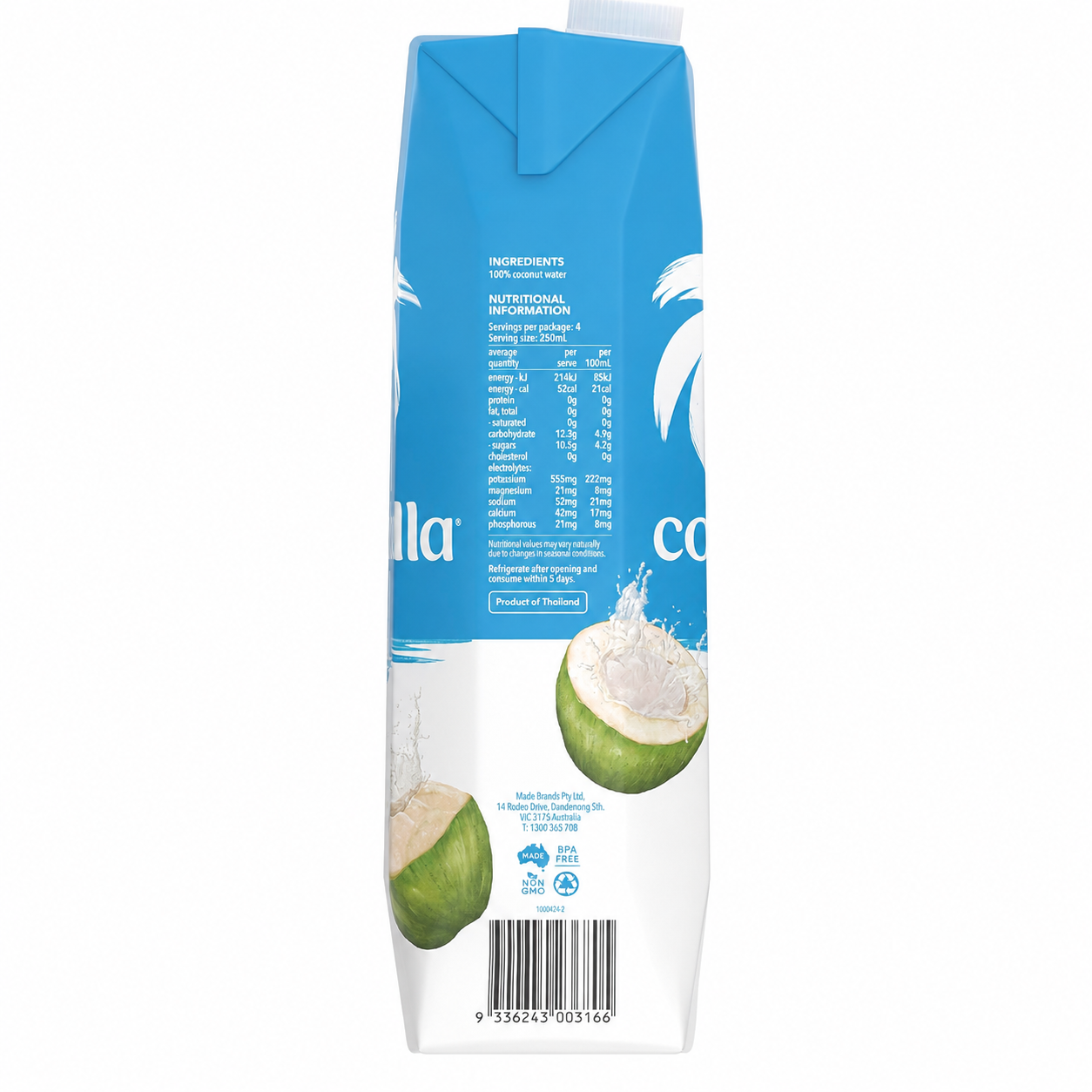Cocobella Coconut Water 6 x 1L Pack - Image 4